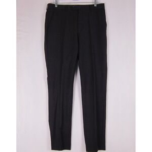 Calvin Klein Men's Slim fit Dress Pants Wool Trousers 33x32 Purple Plaid